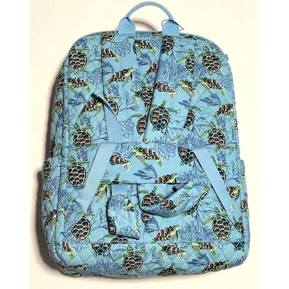 Vera Bradley Sea Turtles Coral Essential Large Backpack Cotton EXACT New No Tag main image 13